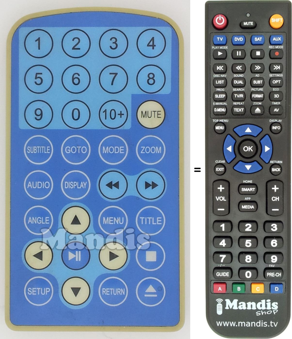 Replacement remote control REMCON1498