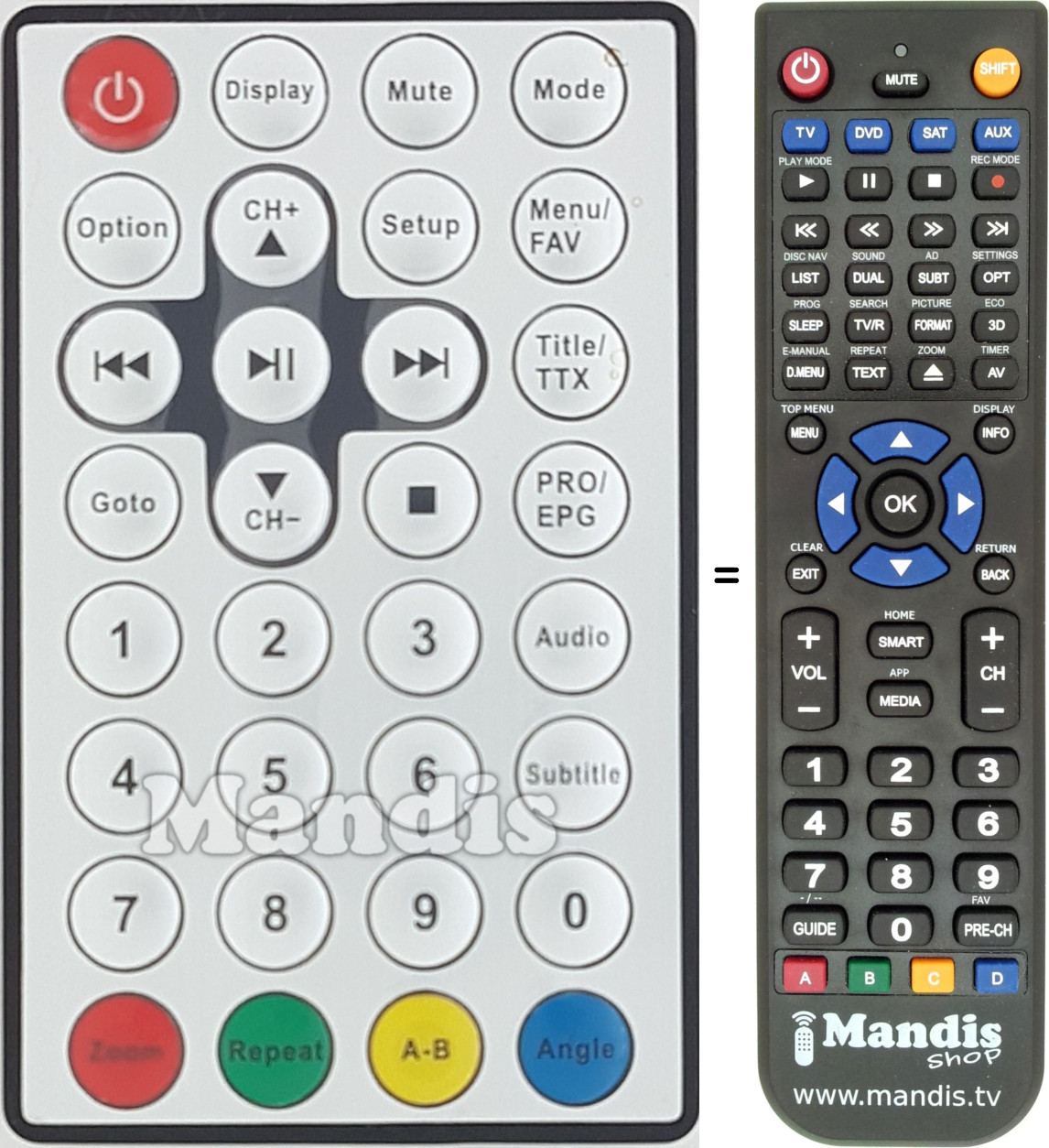Replacement remote control REMCON1585