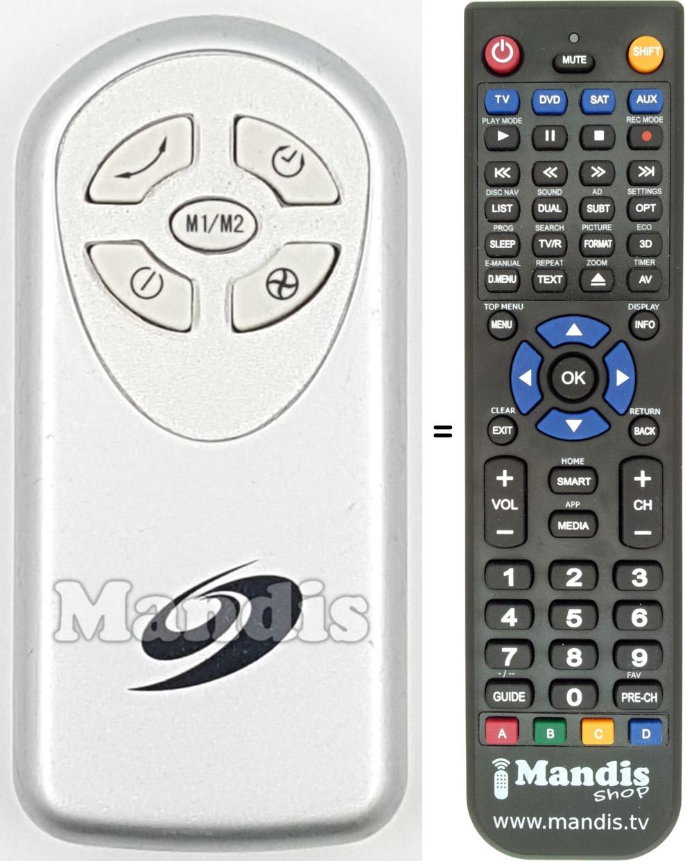 Replacement remote control REMCON1711