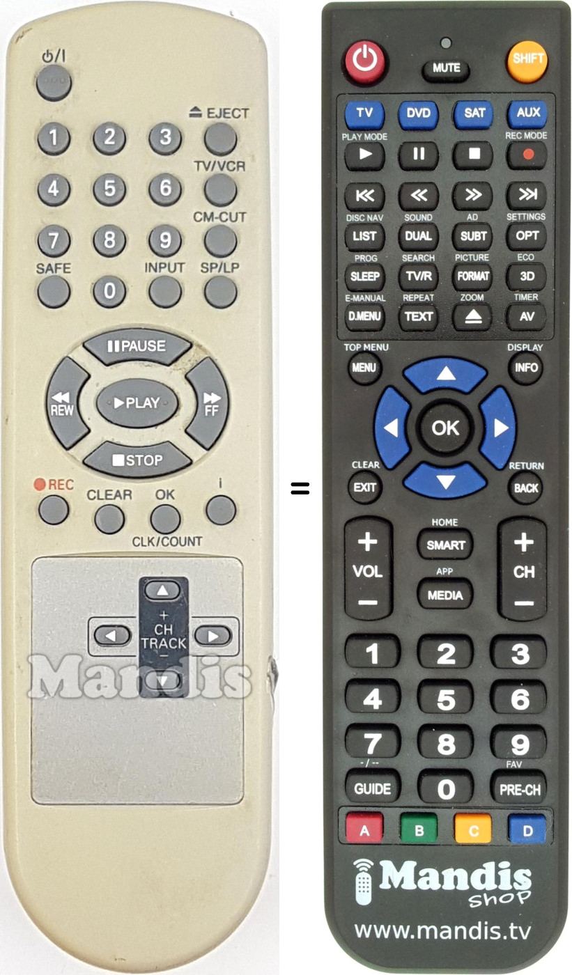 Replacement remote control REMCON1716