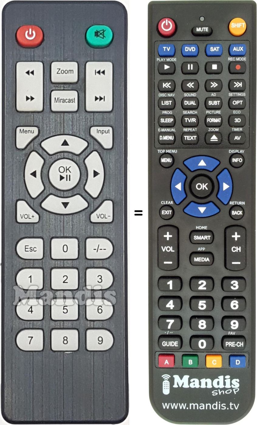 Replacement remote control REMCON1719