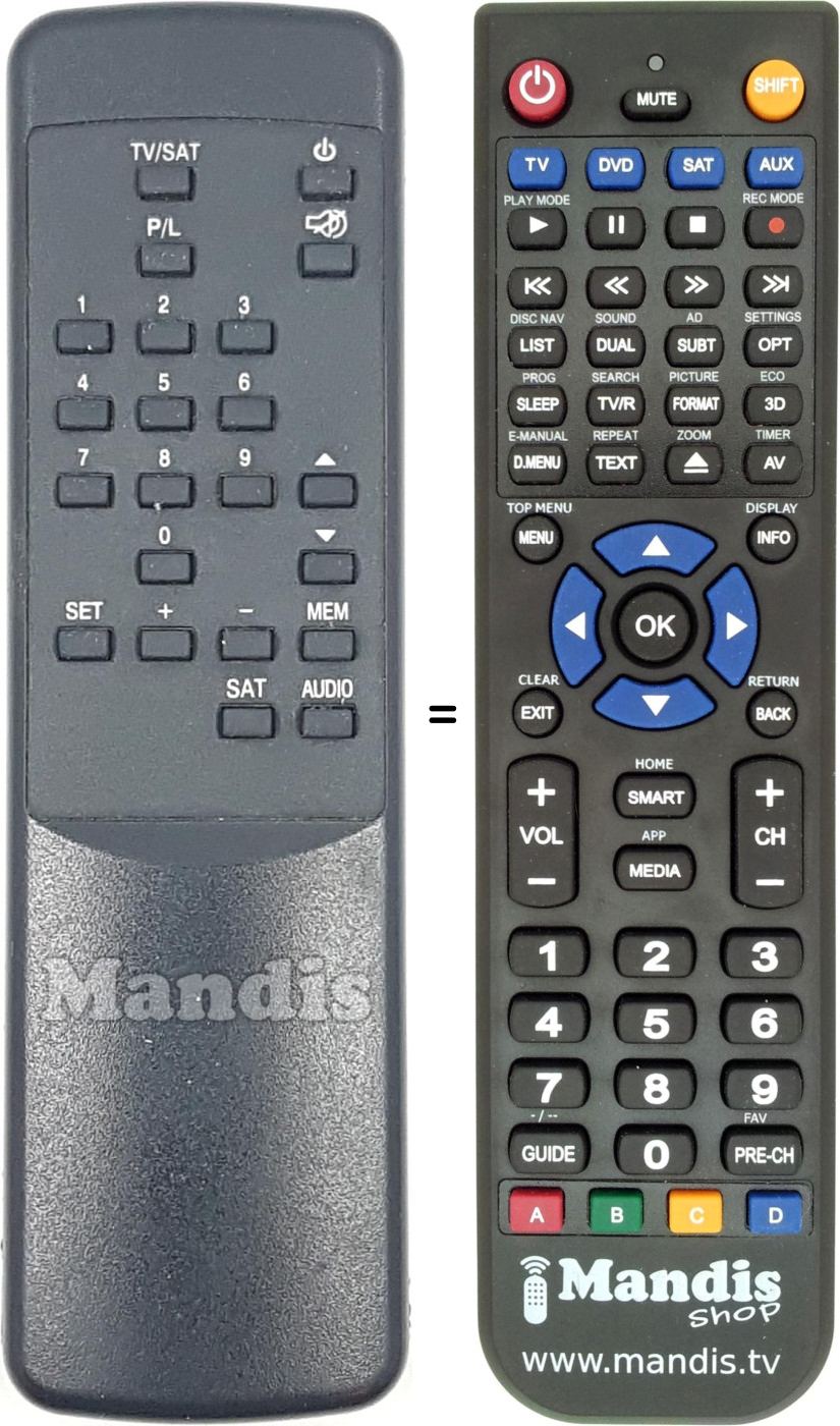 Replacement remote control REMCON1763
