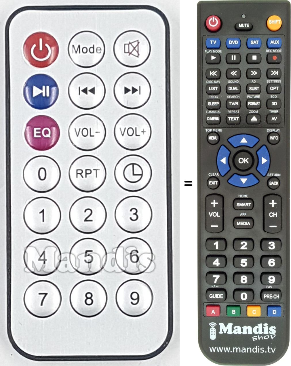 Replacement remote control REMCON1783