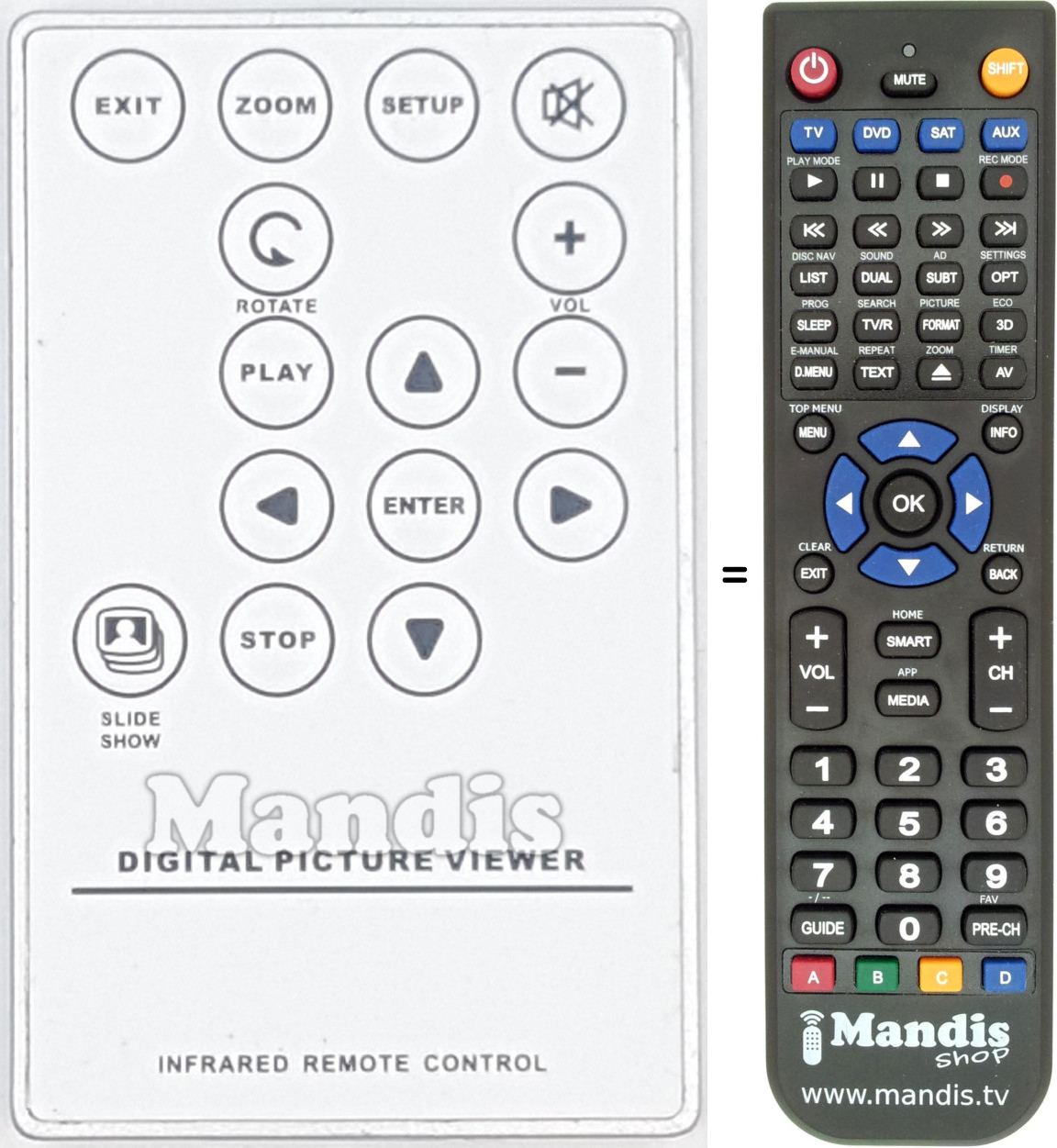 Replacement remote control REMCON1792