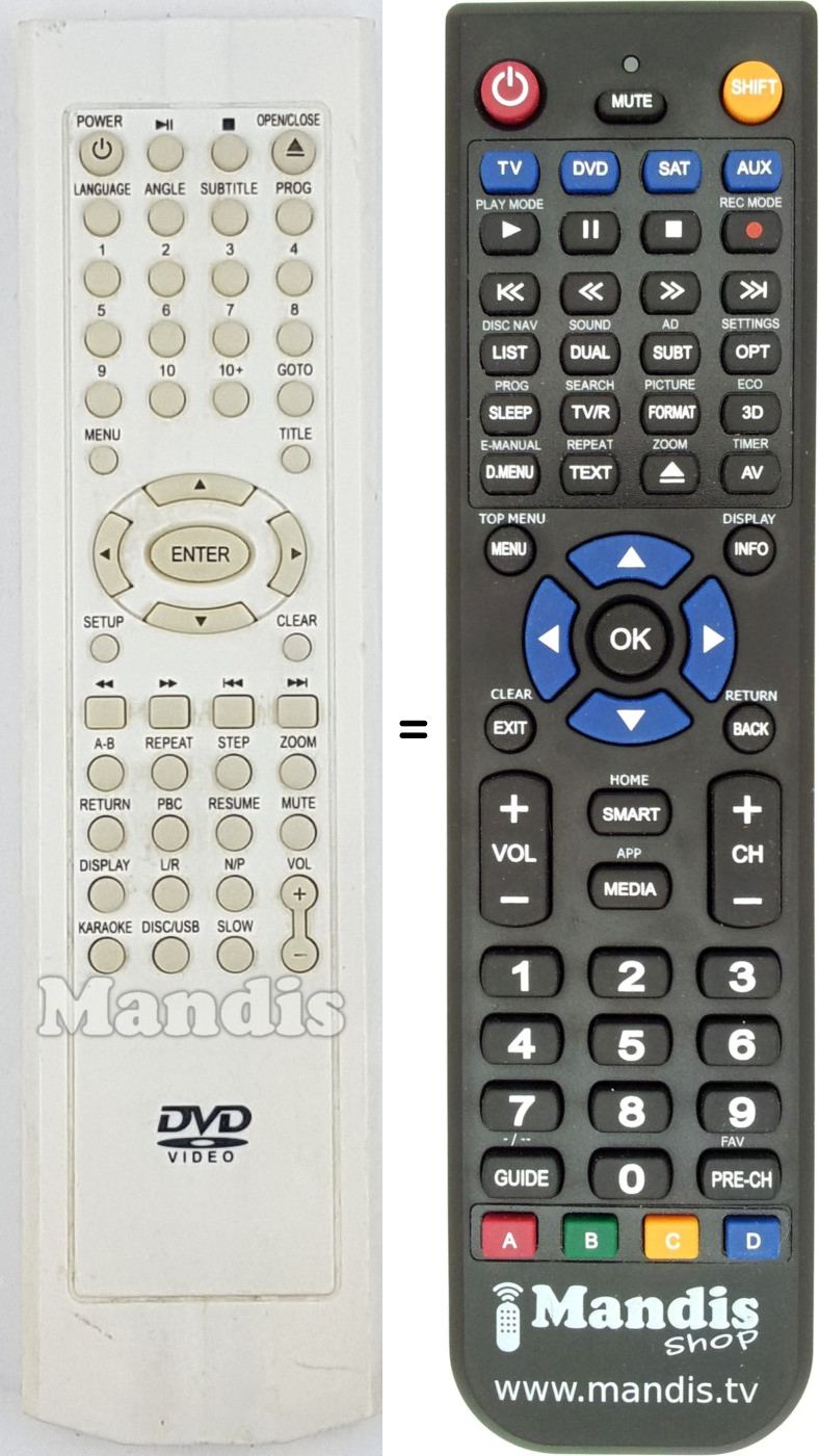 Replacement remote control REMCON1809