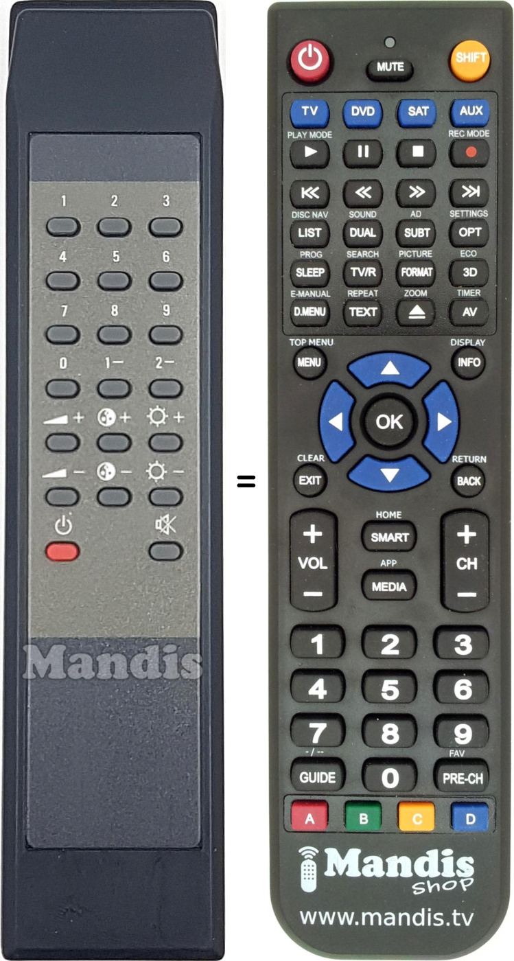 Replacement remote control REMCON1904