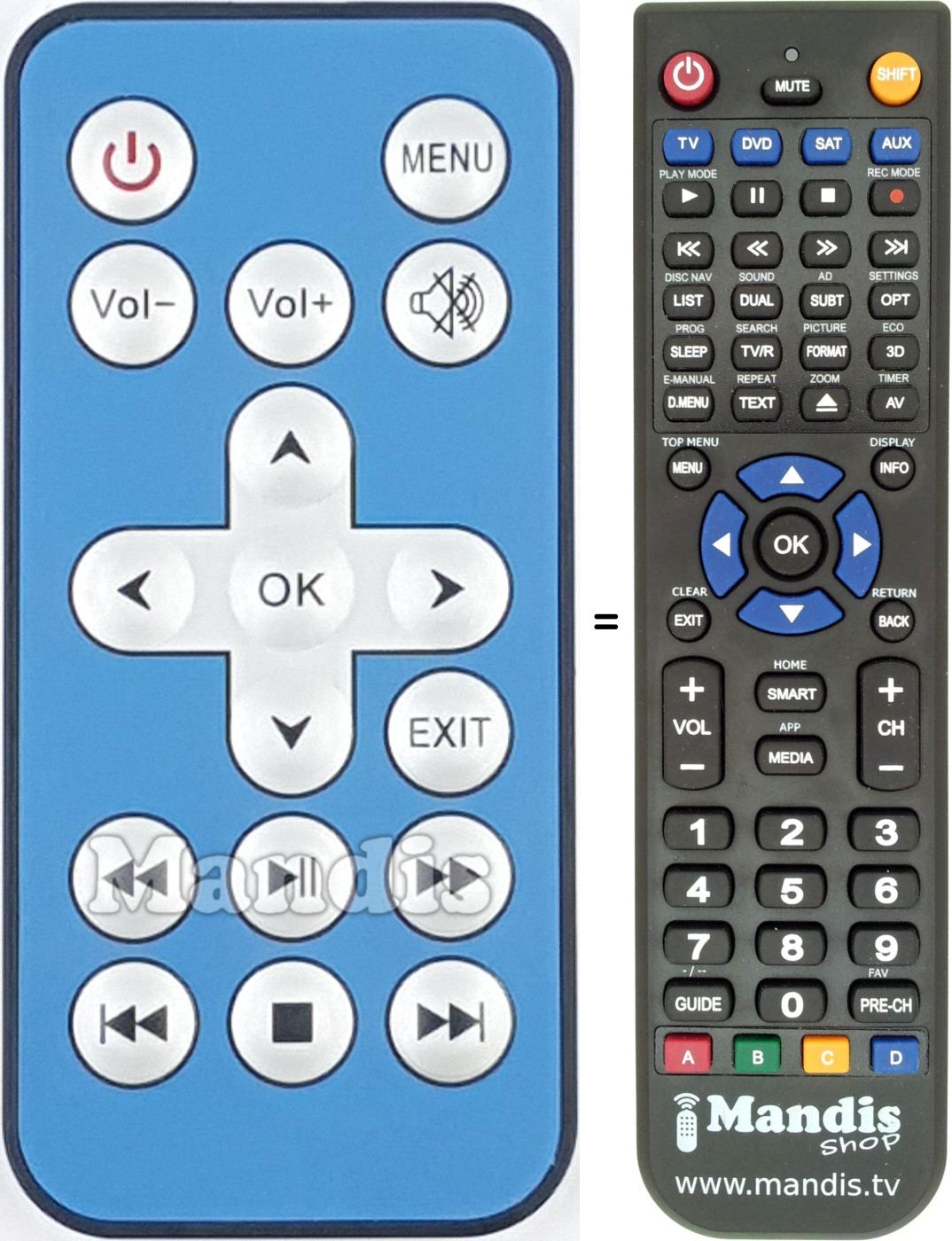 Replacement remote control REMCON1987