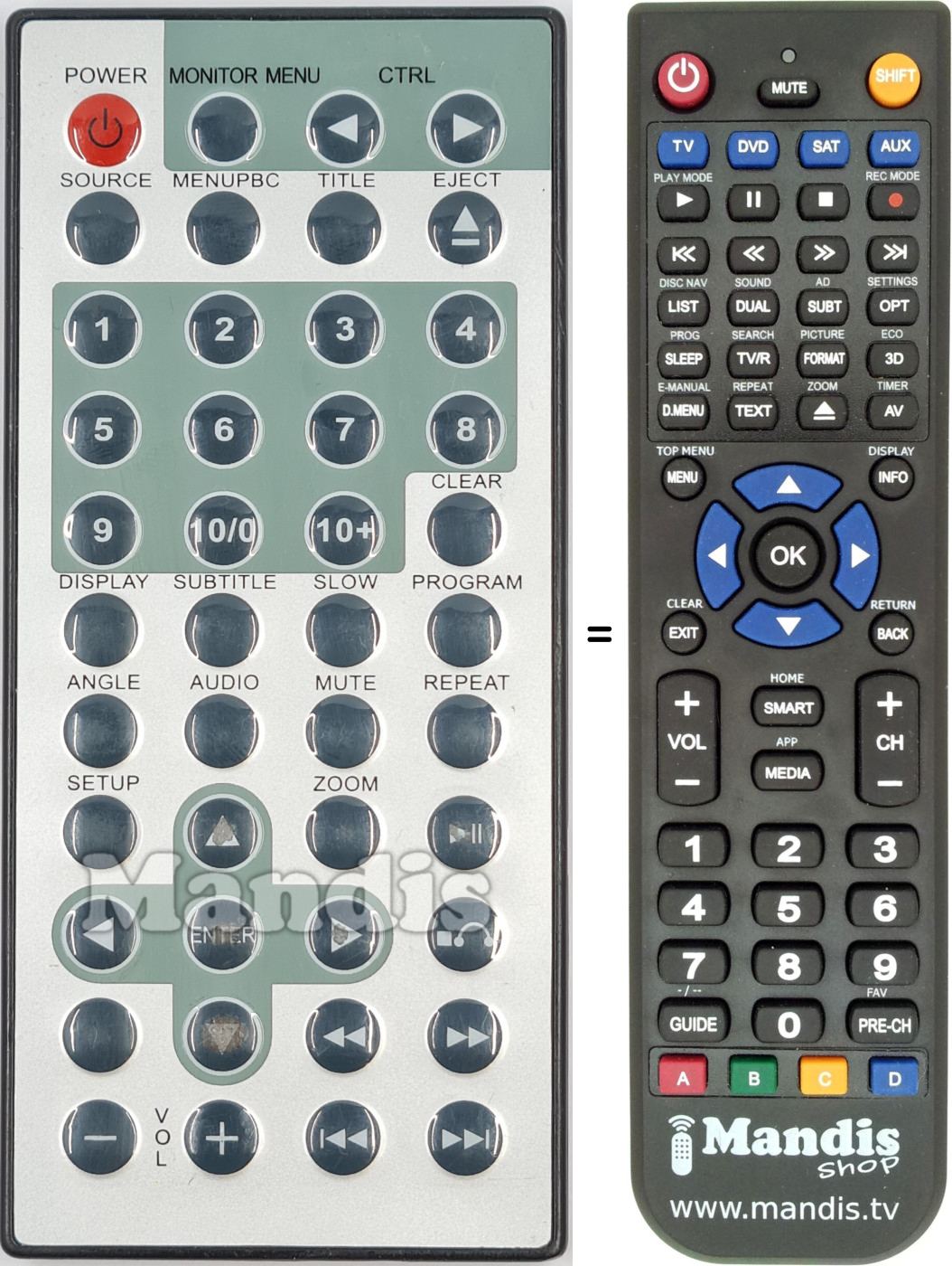 Replacement remote control REMCON1999