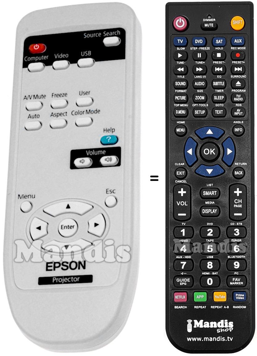 Replacement remote control Epson 1515069