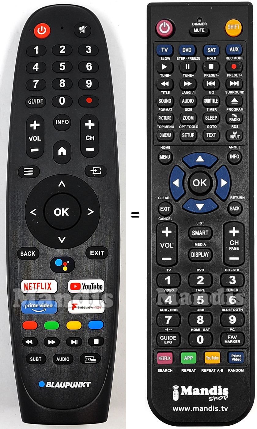 Replacement remote control RMCEXL0004N