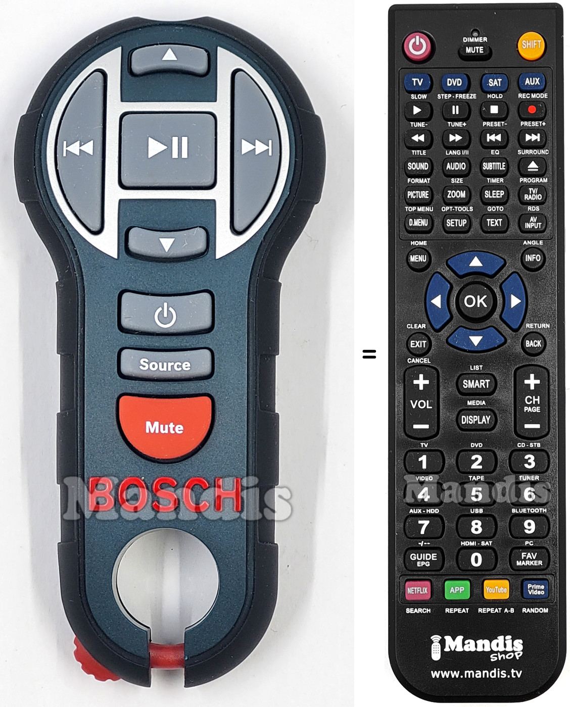 Replacement remote control Bosch 2610034018