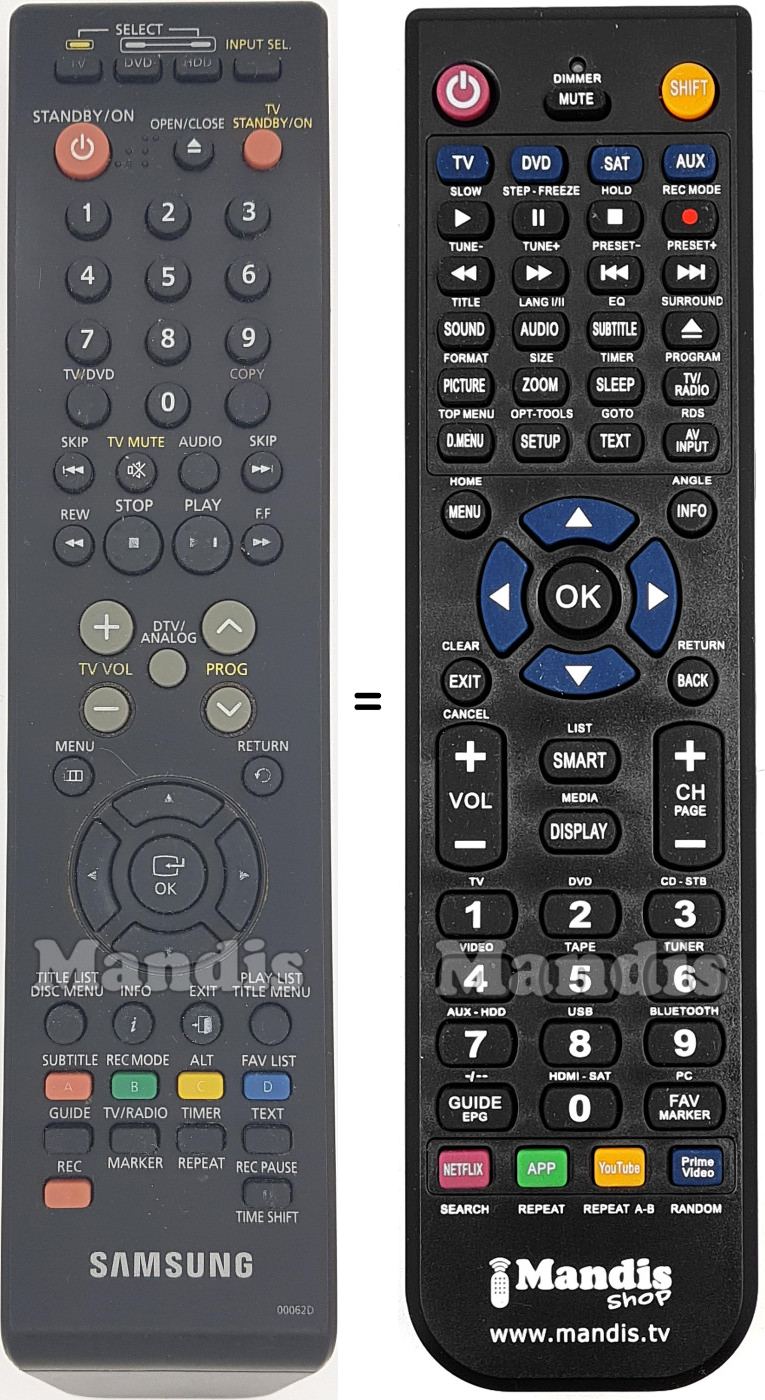 Replacement remote control AK59-00062D