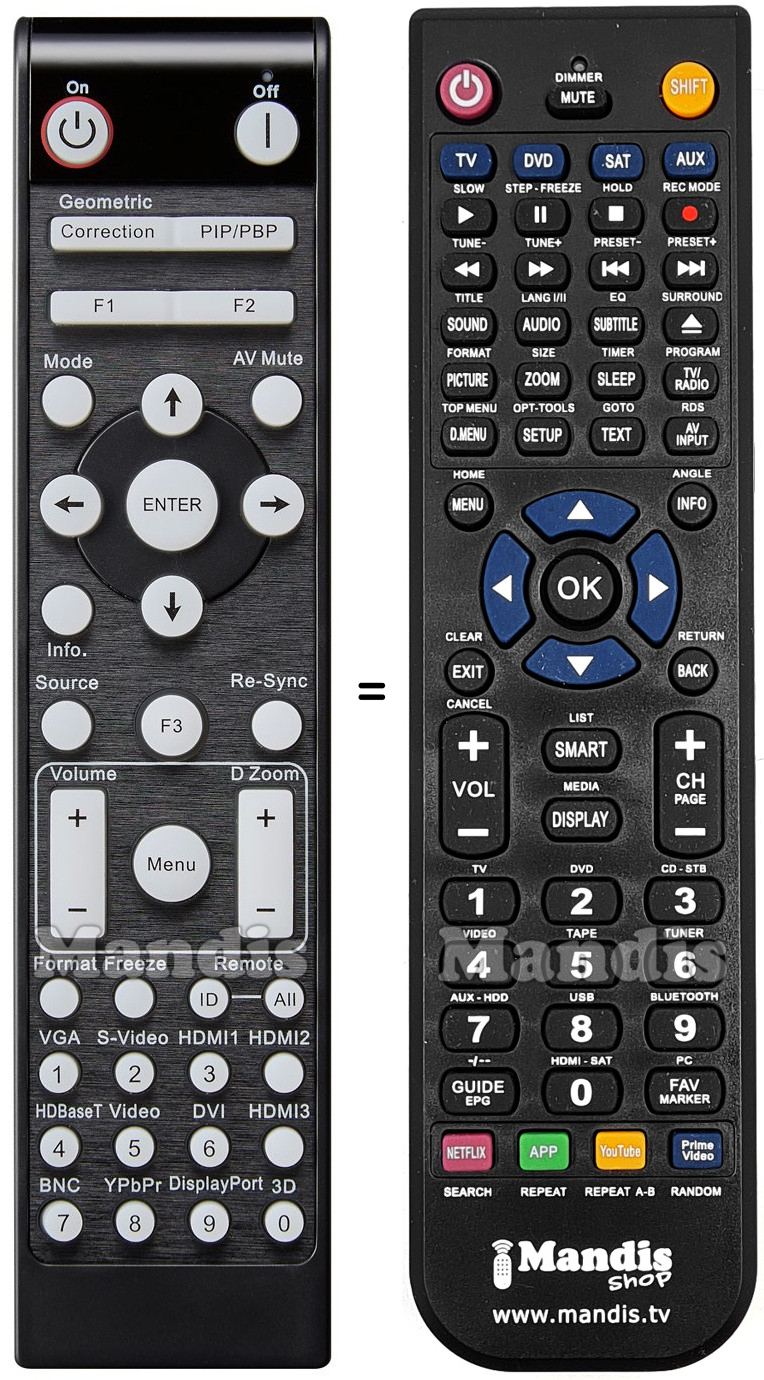 Replacement remote control BR-3070L