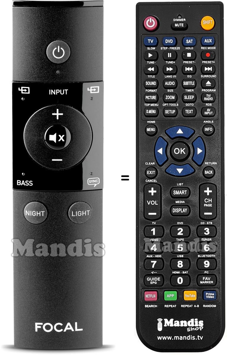 Replacement remote control FOCAL002