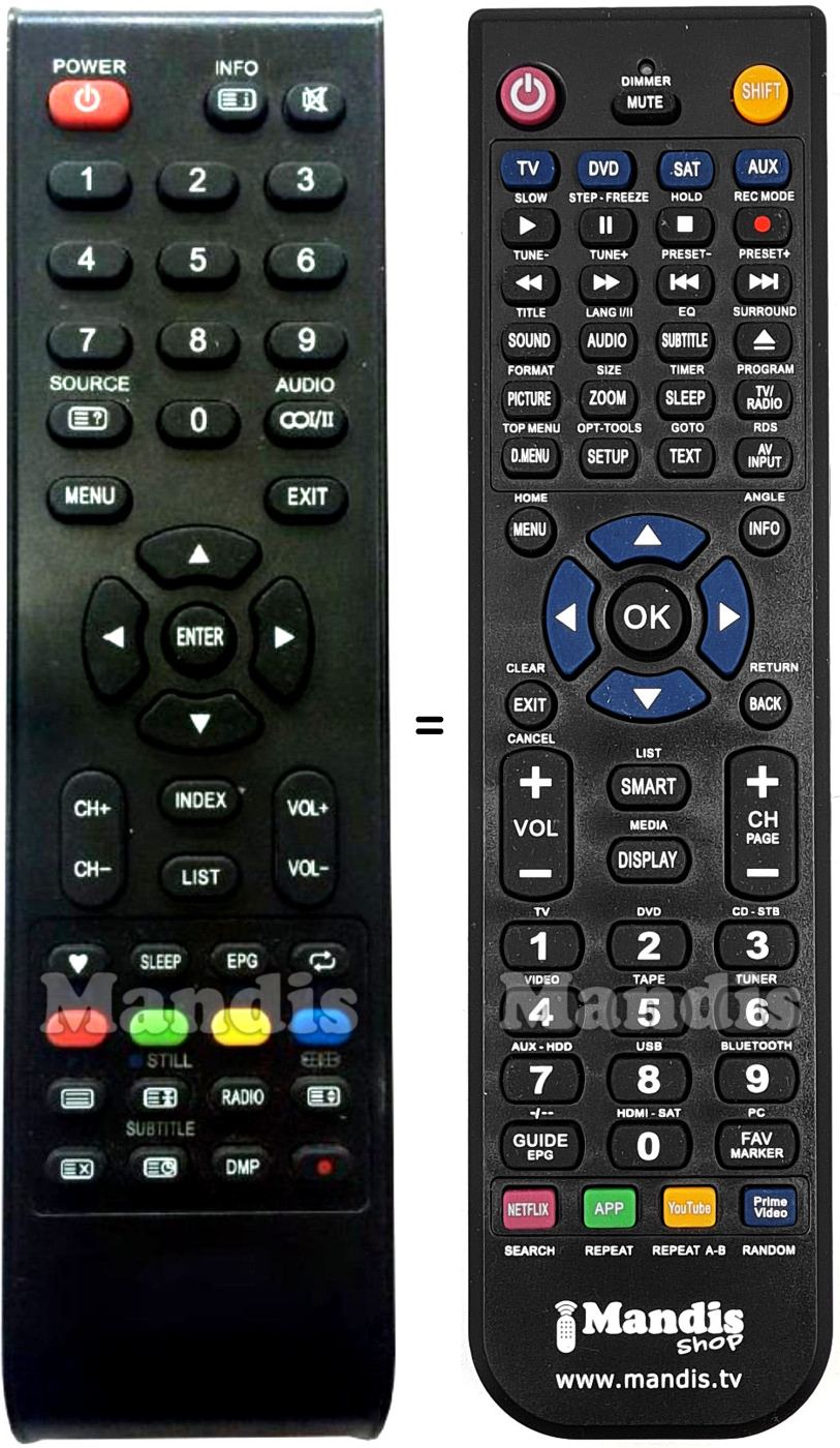 Replacement remote control ok. JKT-62B-A1