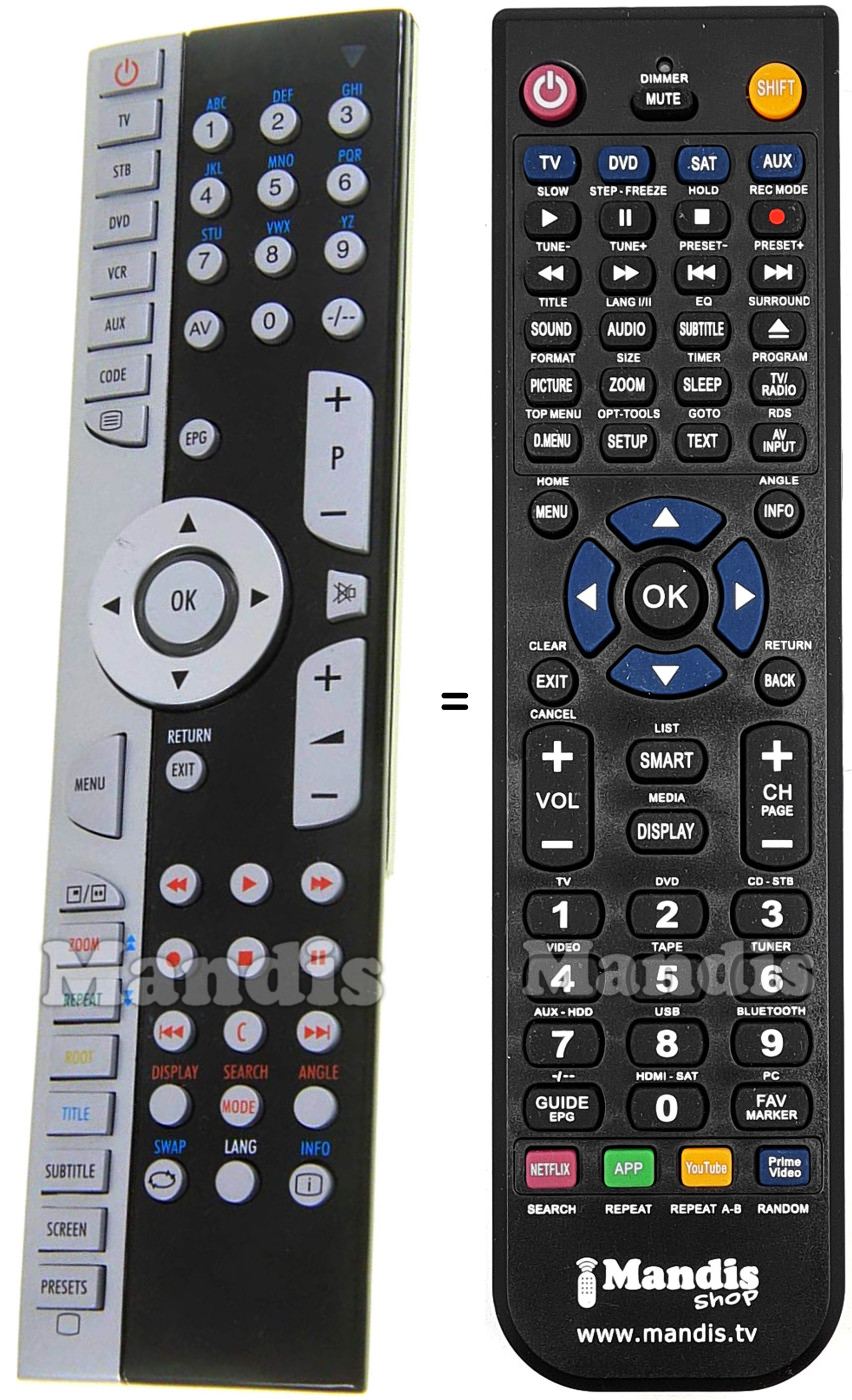 Replacement remote control 40029057