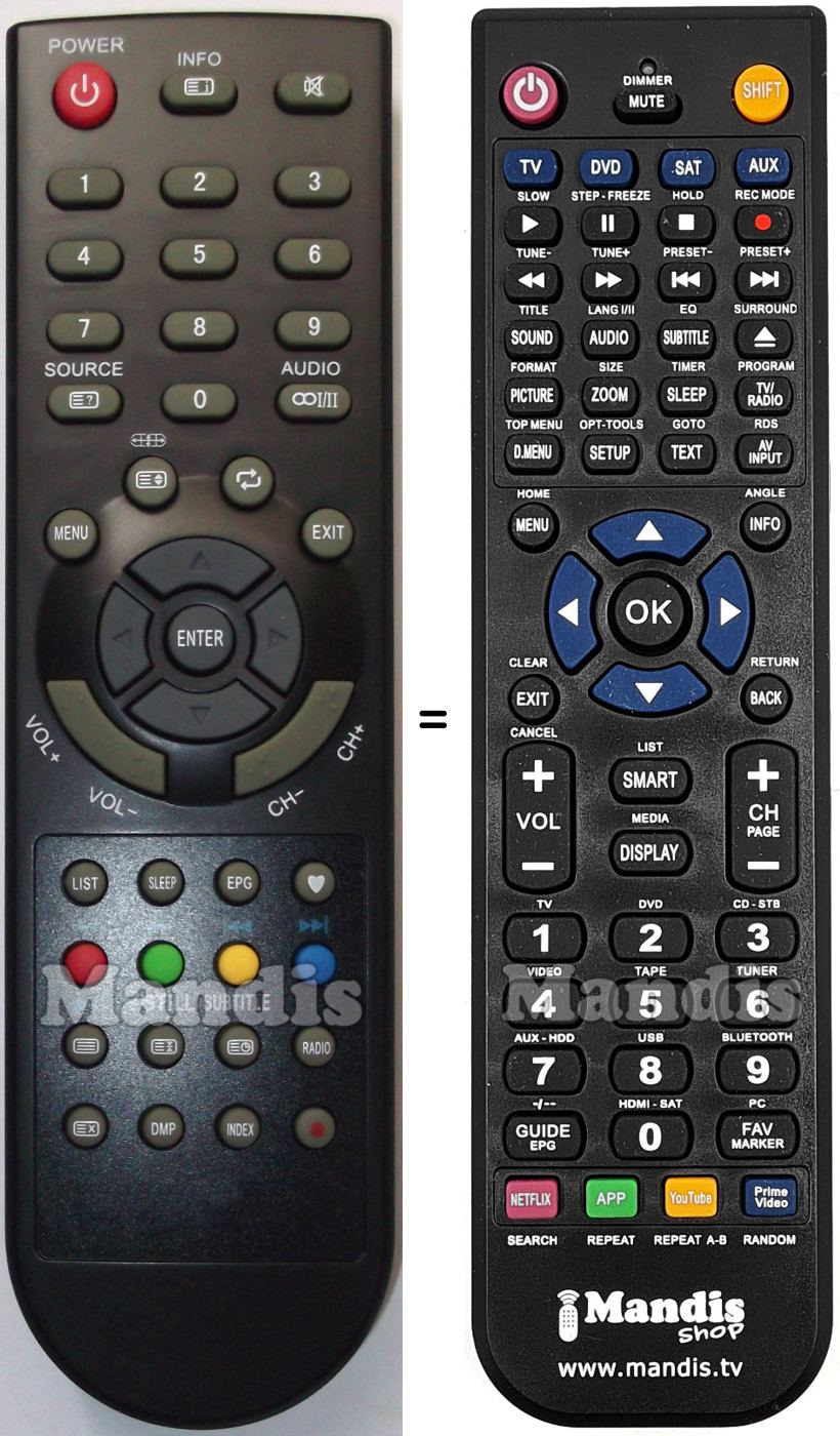 Replacement remote control Npg 810300002
