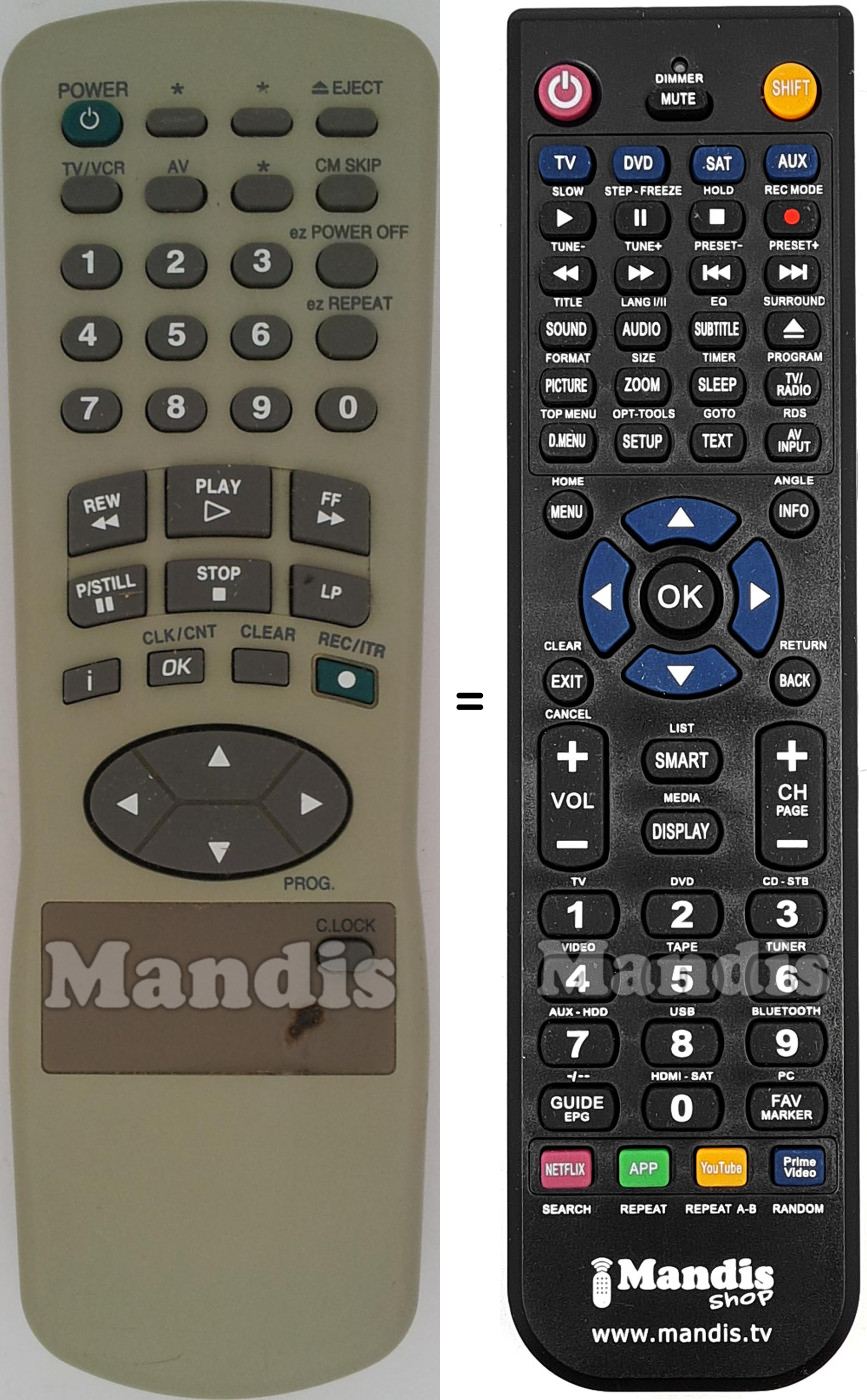 Replacement remote control REMCON1436