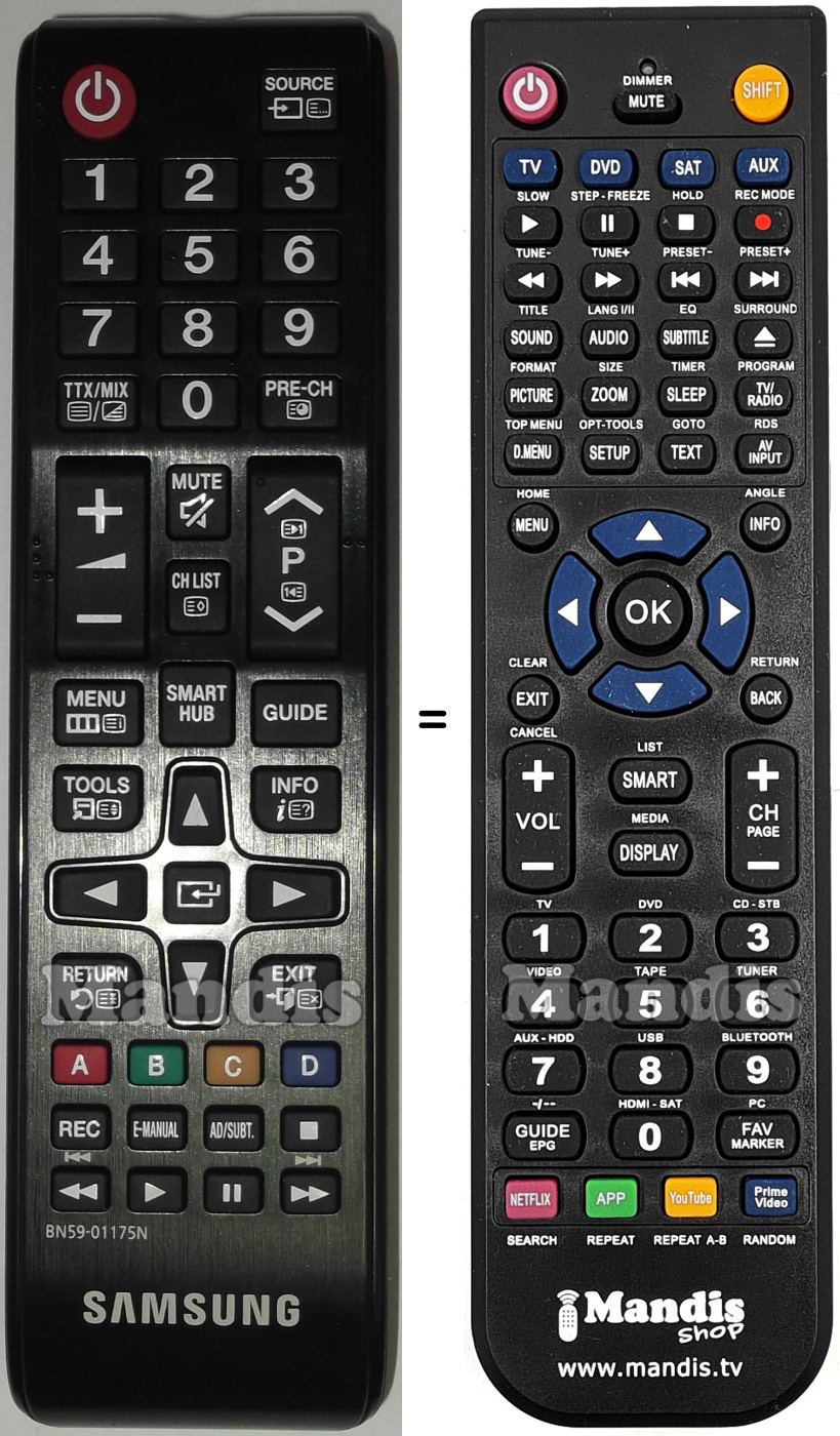 Replacement remote control Samsung BN59-01175N