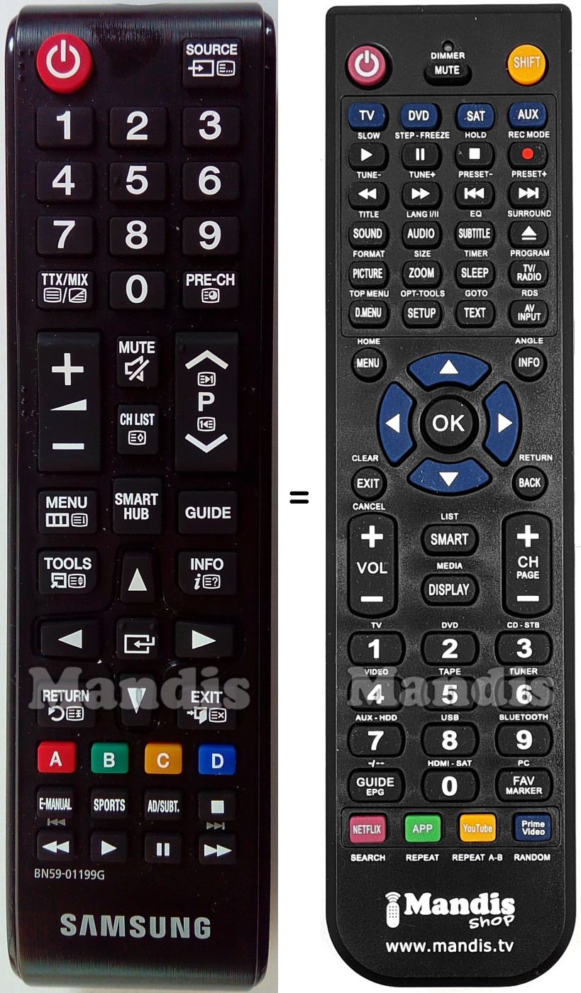 Replacement remote control Samsung BN59-01199G