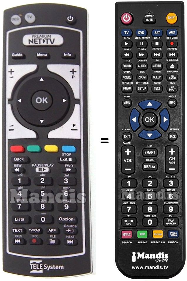 Replacement remote control REMCON078
