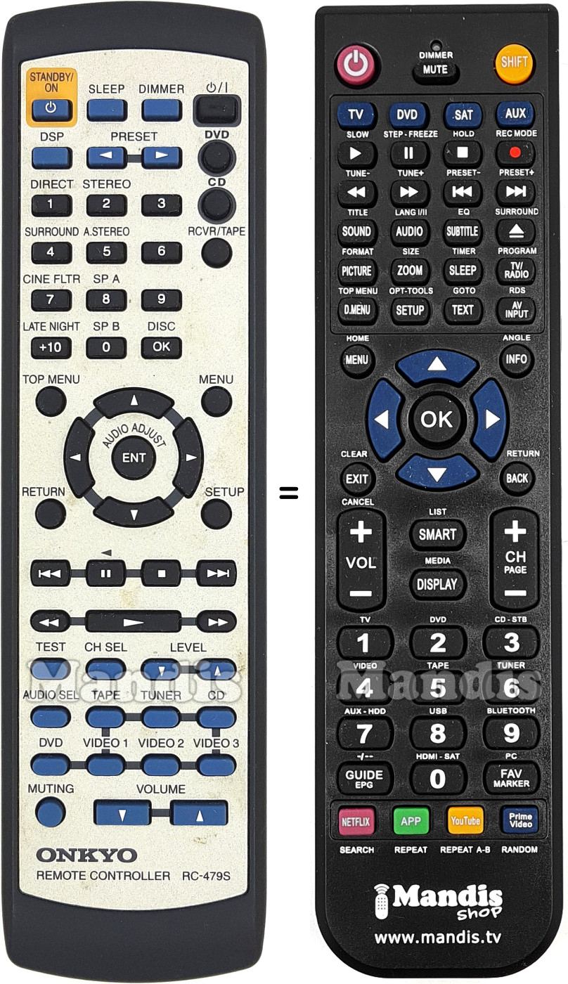 Replacement remote control Onkyo RC-479S
