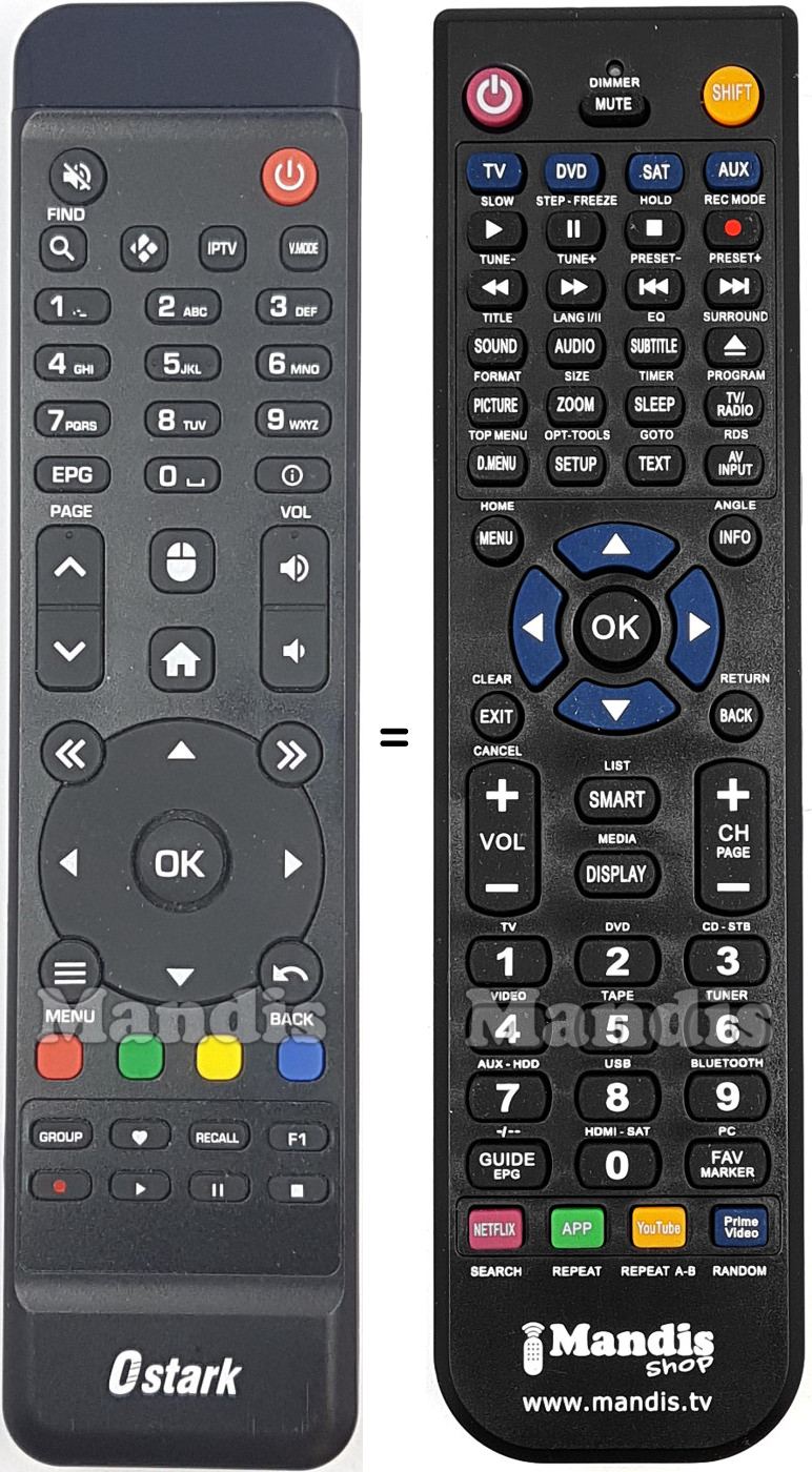 Replacement remote control OST001