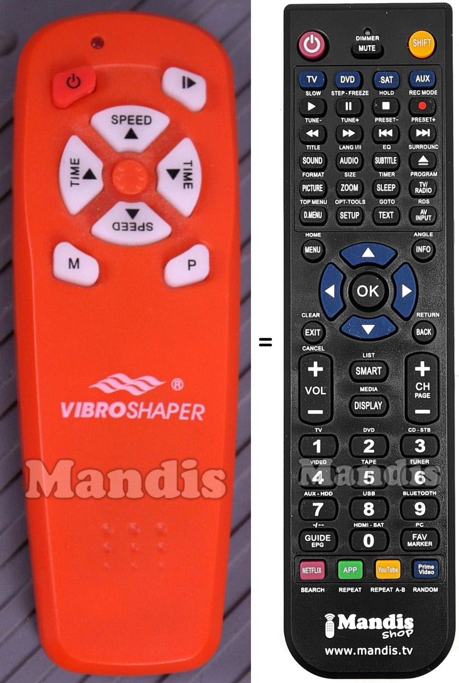Replacement remote control VibroShaper VibroShaper