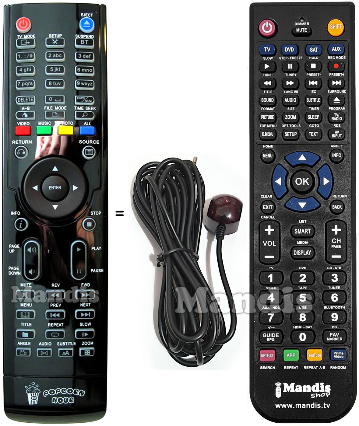 Replacement remote control Popcorn Hour C-200