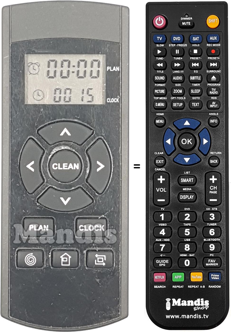 Replacement remote control MD18500
