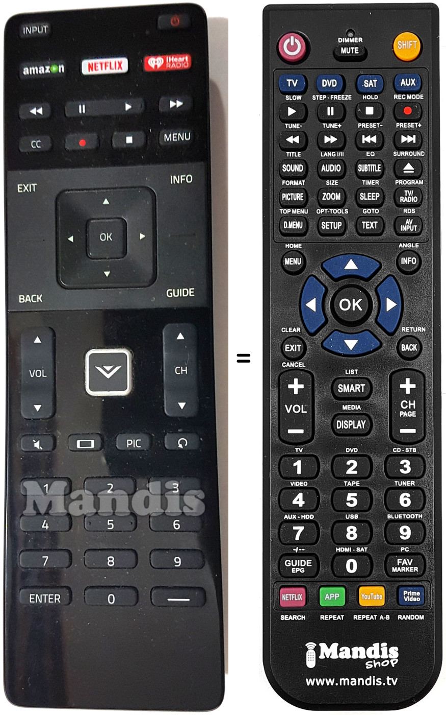 Replacement remote control VIZIO E32-C1