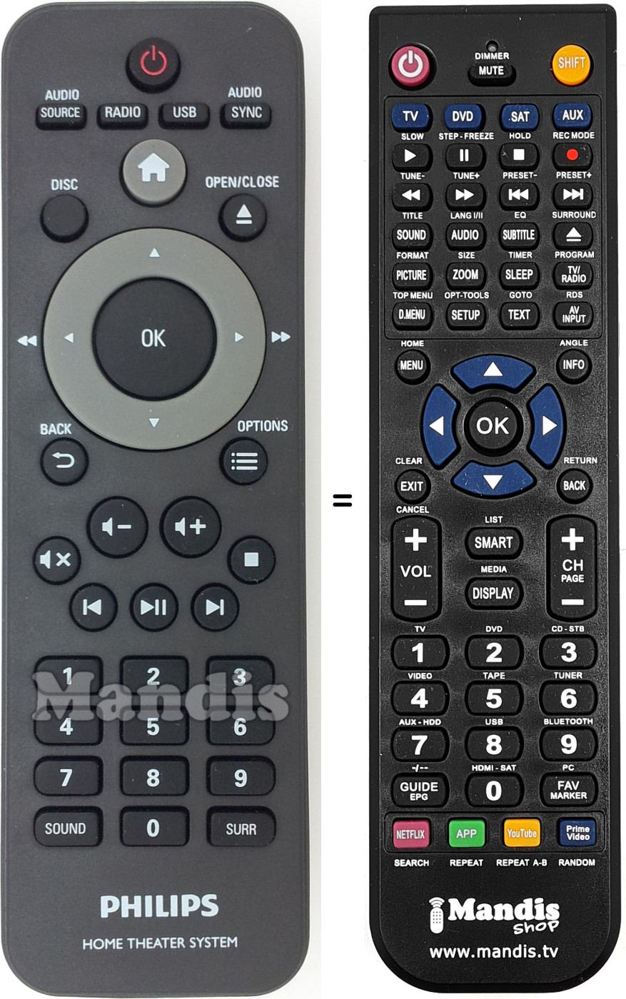 Replacement remote control Philips 996580009131