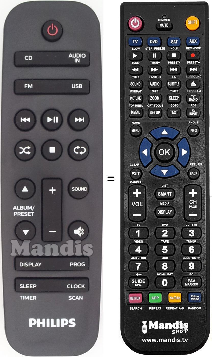 Replacement remote control 996580009857