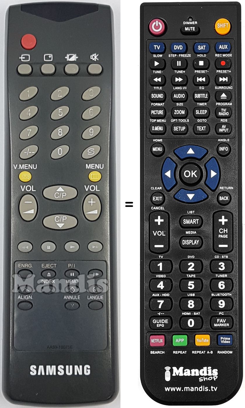 Replacement remote control AA59-10075E