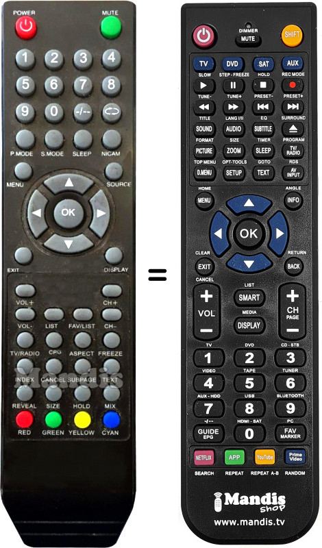 Replacement remote control REMCON372