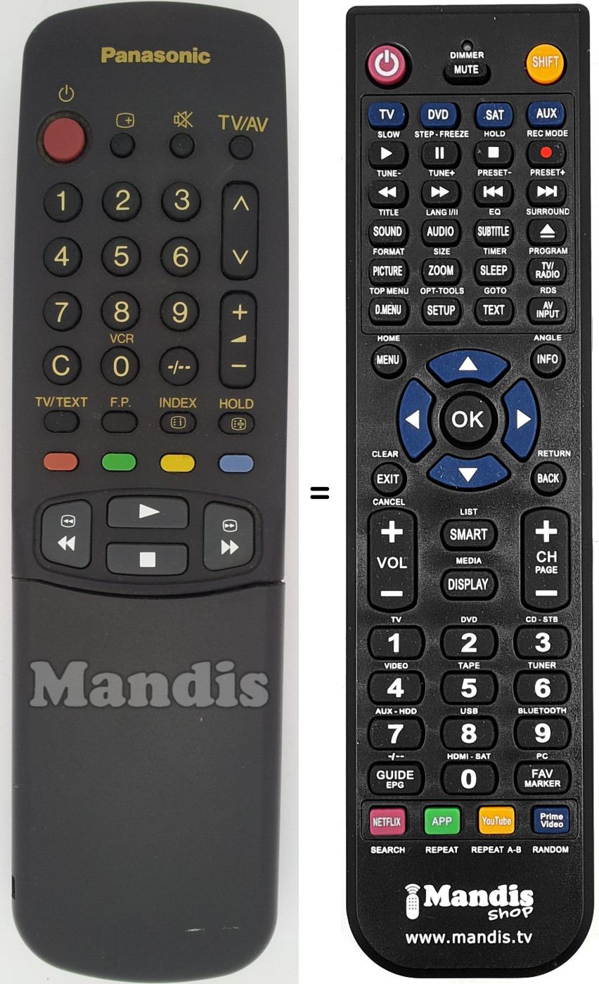 Replacement remote control Panasonic EUR 51920