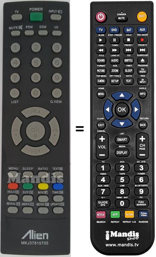 Replacement remote control LG MKJ37815705
