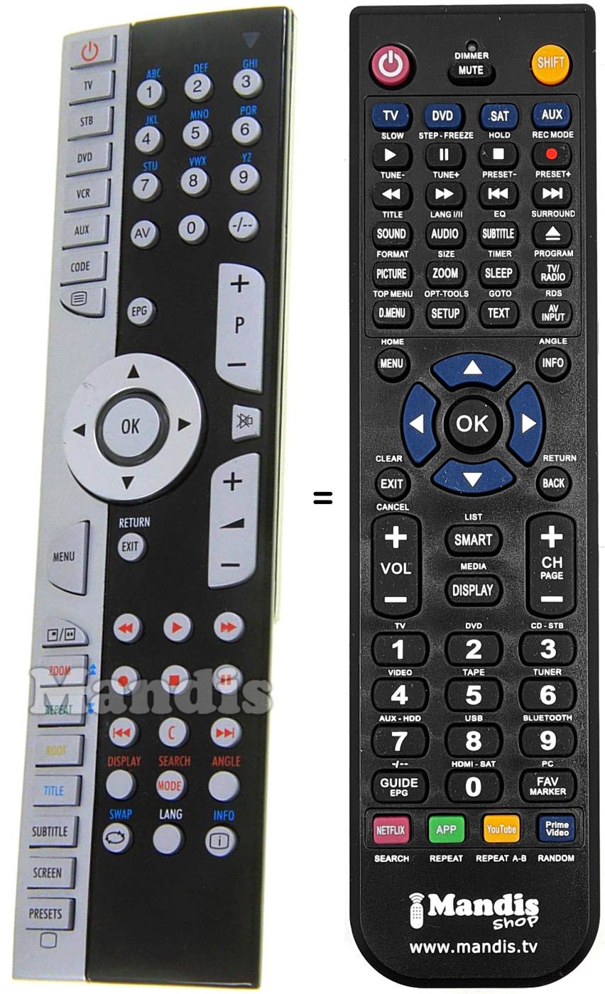 Replacement remote control 40029057