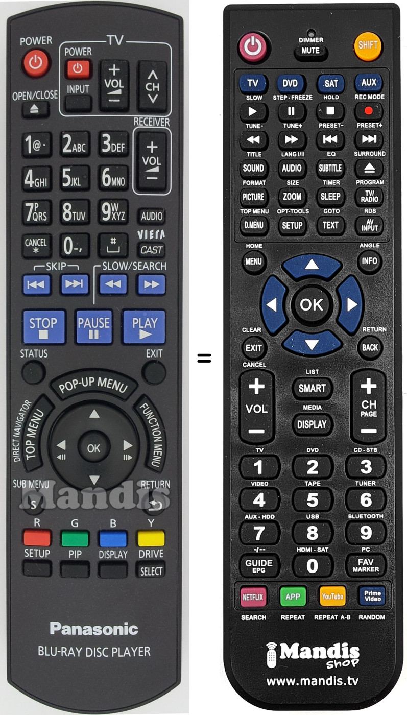 Replacement remote control N2QAYB000508