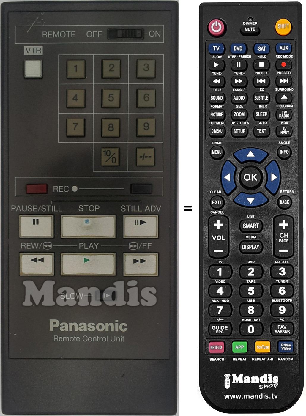 Replacement remote control REMCON1428