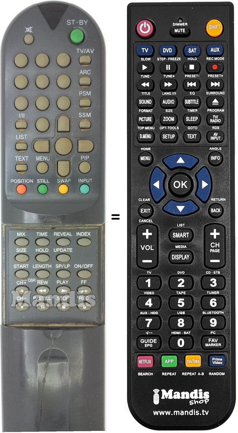 Replacement remote control REMCON1549