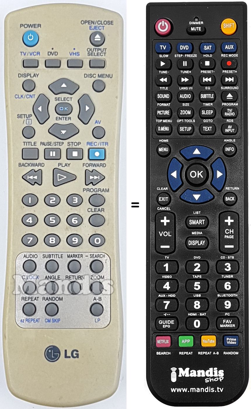 Replacement remote control REMCON2179