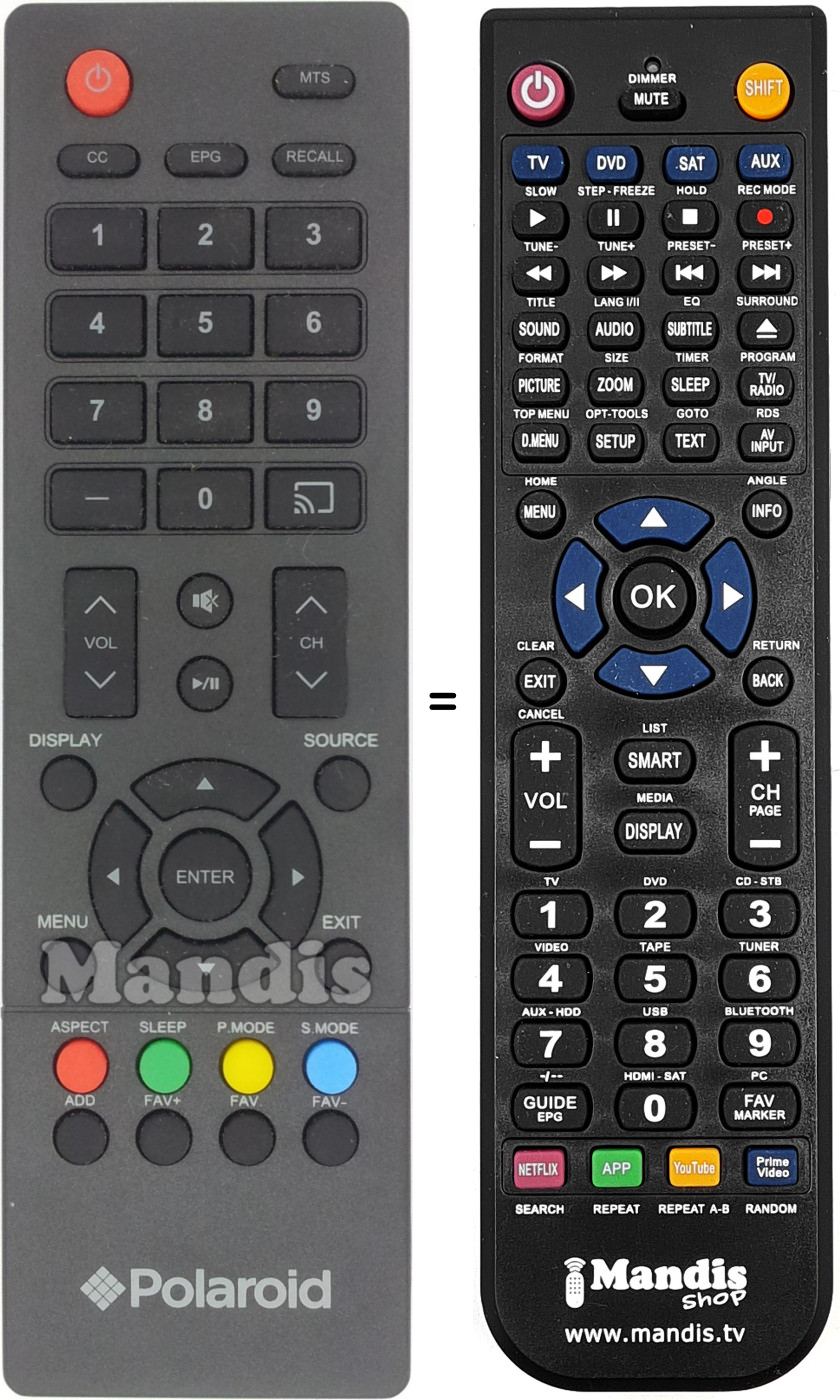Replacement remote control REMCON486