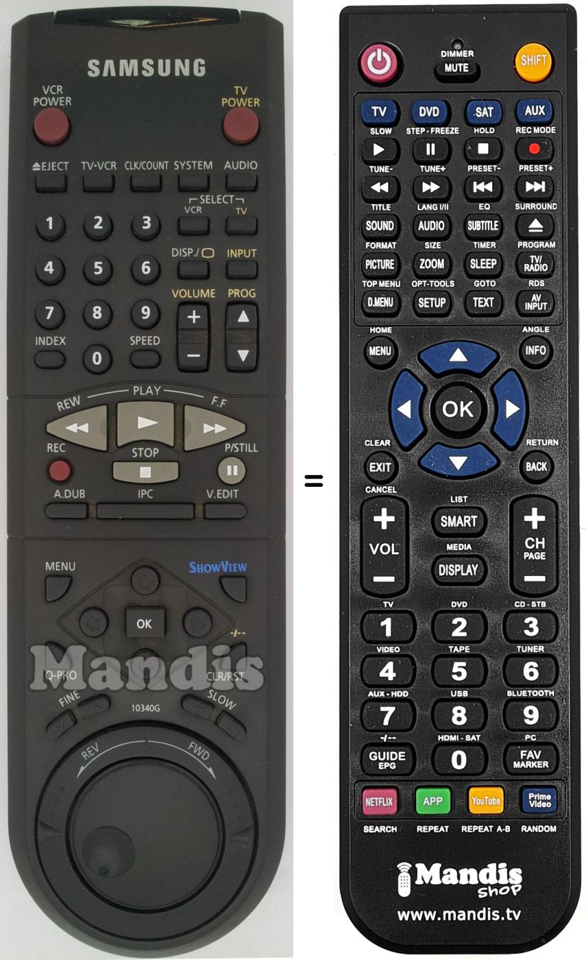 Replacement remote control 10340G