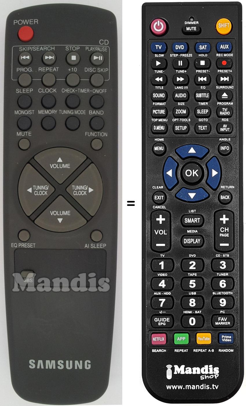 Replacement remote control AH59-10080E