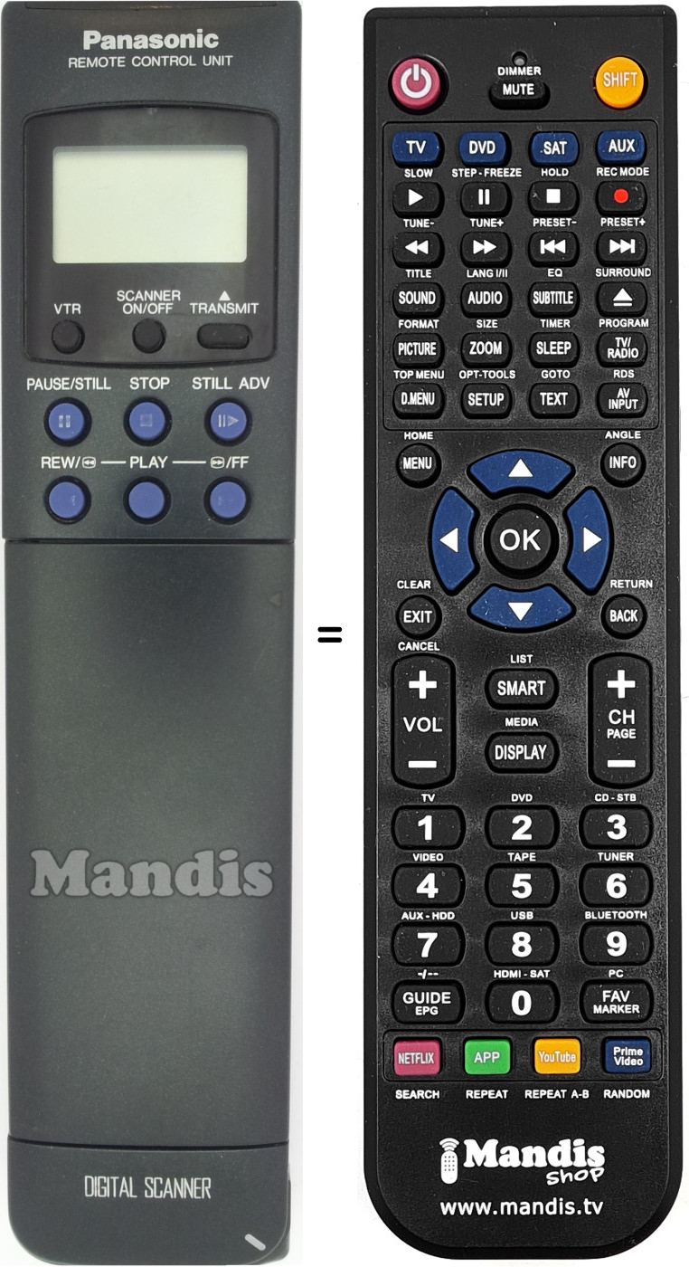 Replacement remote control VEQ1498