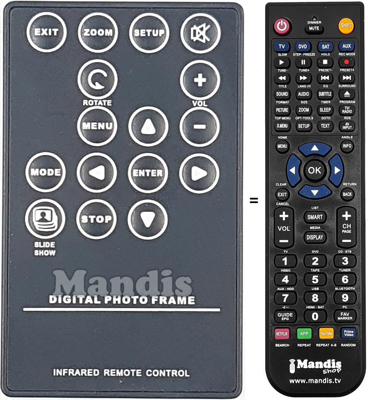 Replacement remote control 00090914