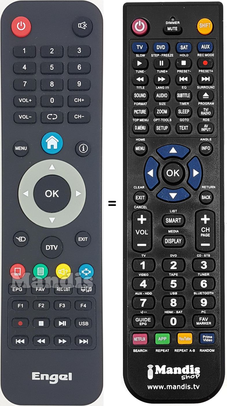 Replacement remote control Engel007