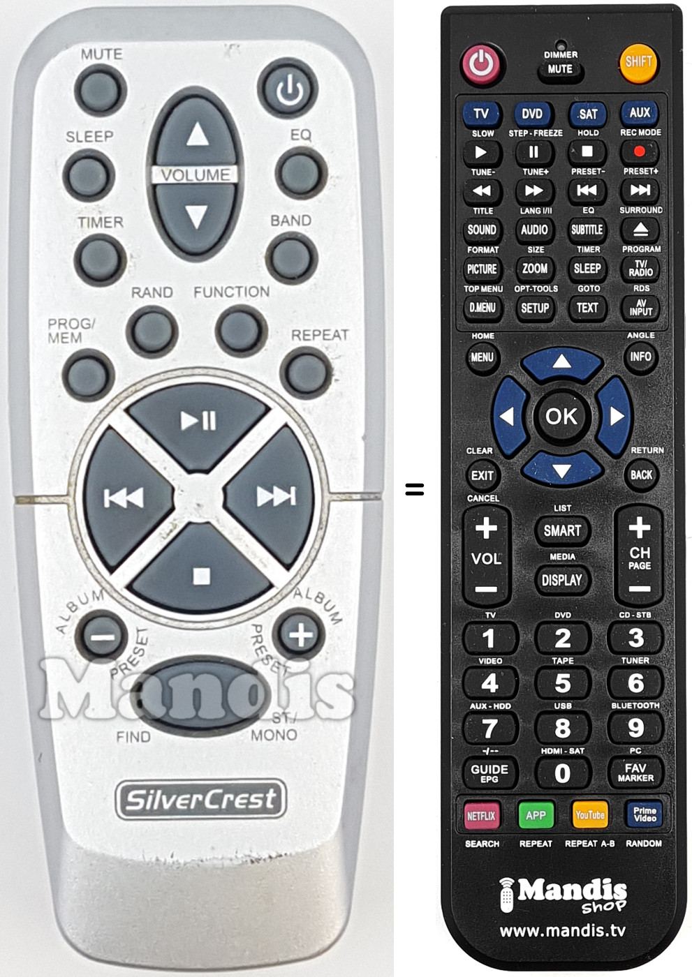 Replacement remote control KH2301