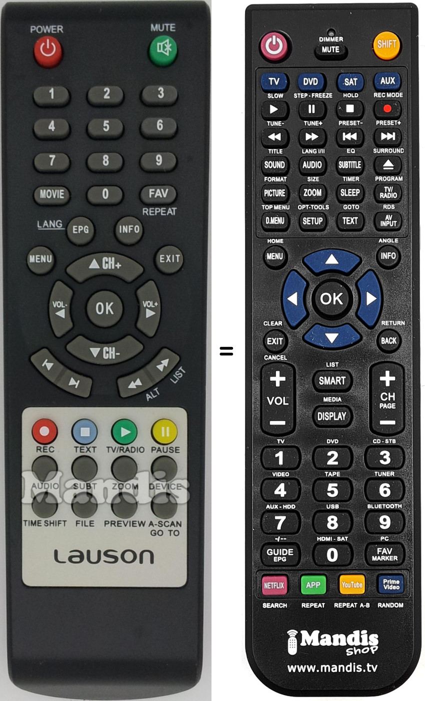 Replacement remote control LAU003